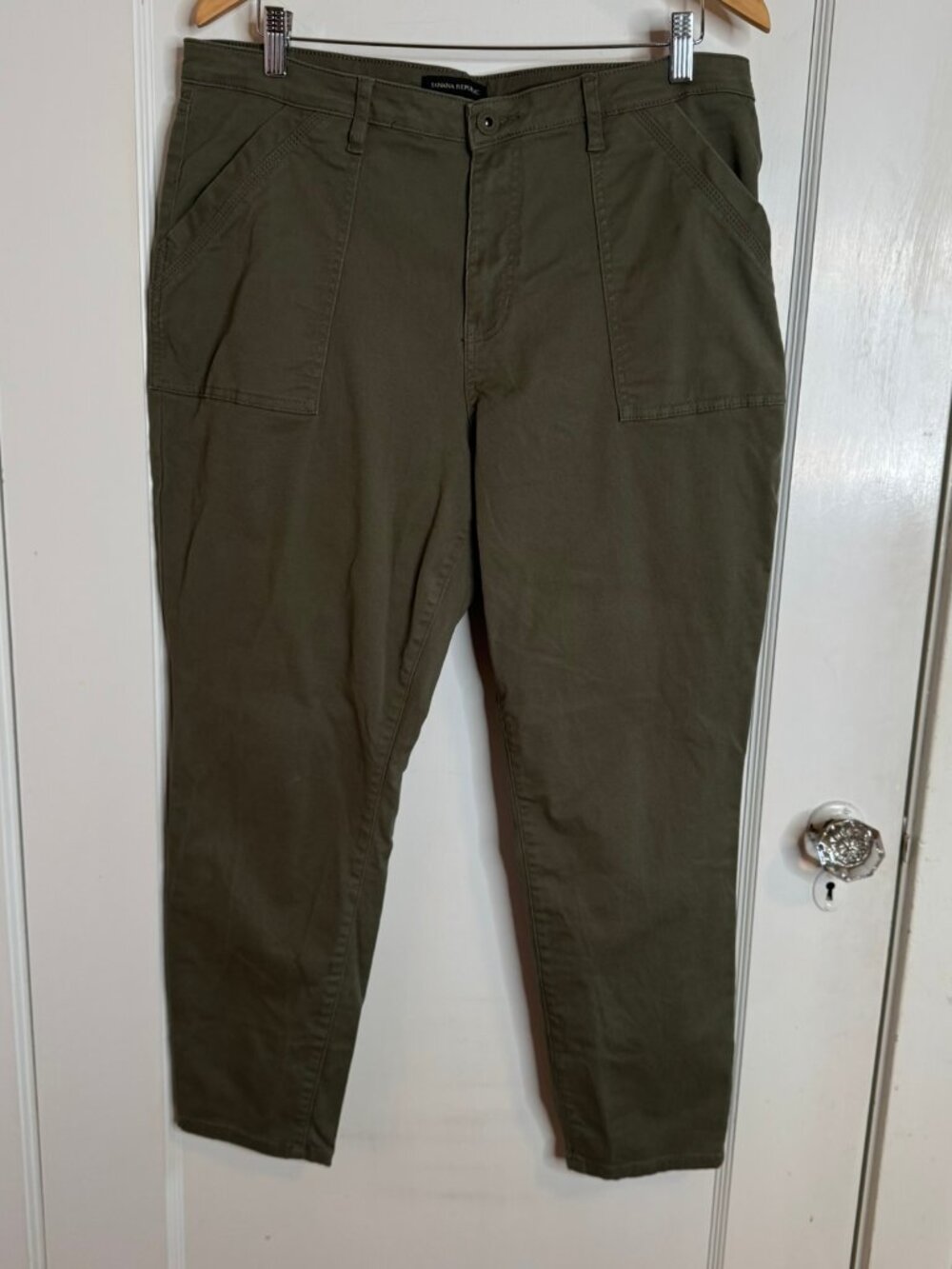 Banana Republic Green Twill Pants Sz 16